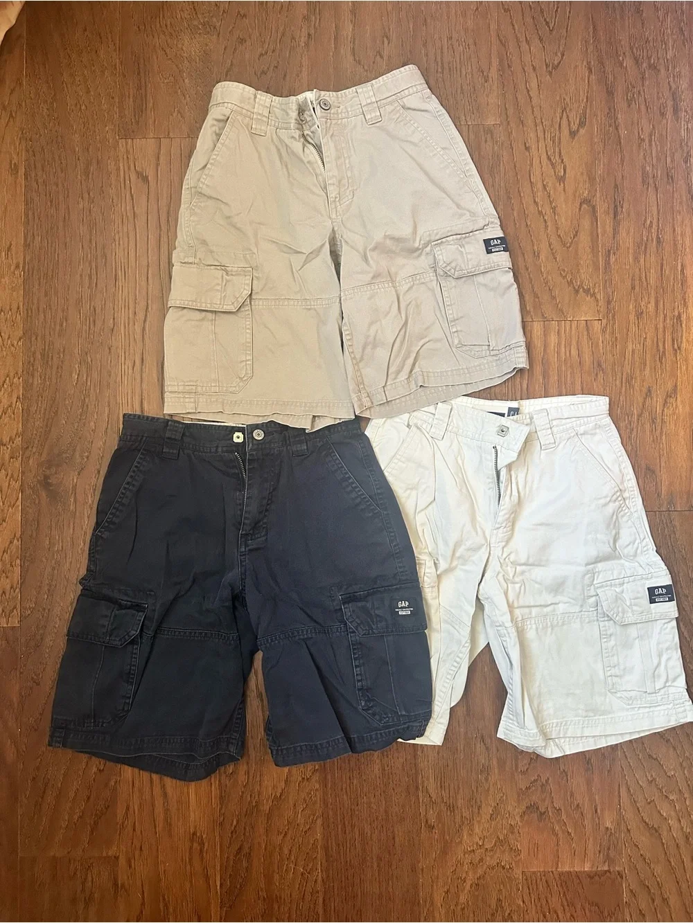 GAP Boys Cargo Shorts - 3 pairs- size 8